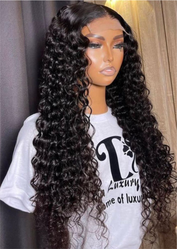 24 inches jerrycurl 4by4 closure wig-250g 24 inches jerrycurl 4by4 closure wig