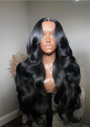 26 inches raw wavy 5by5 closure wig