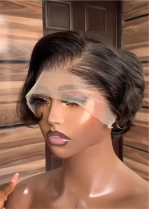 Pixie cut full frontal wig