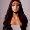24 inches raw wavy 5by5 closure wigs 350g