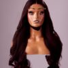 24 inches raw wavy 5by5 closure wigs 350g