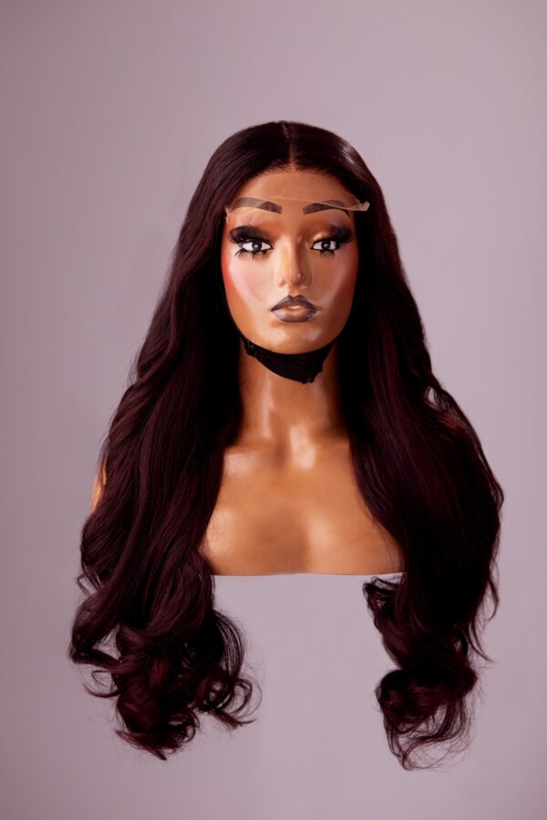 24 inches raw wavy 5by5 closure wigs 350g
