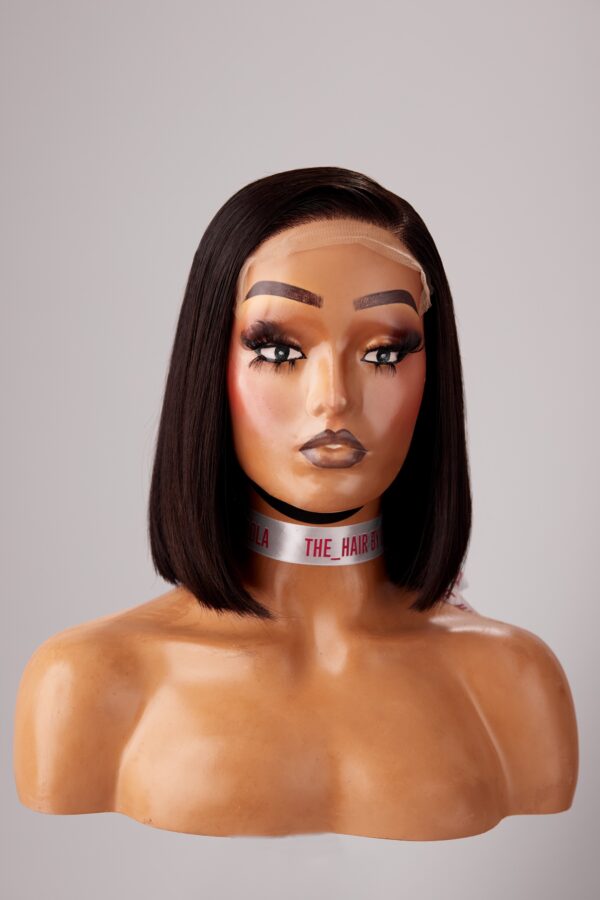 10 inches bonestraight 5by5 closure wig