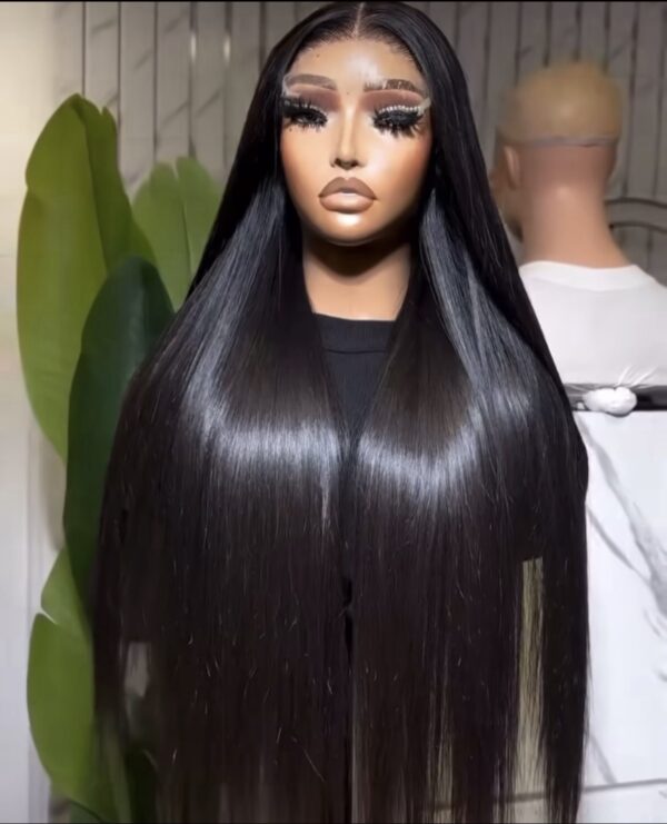 24 inches bonestraight closure wig