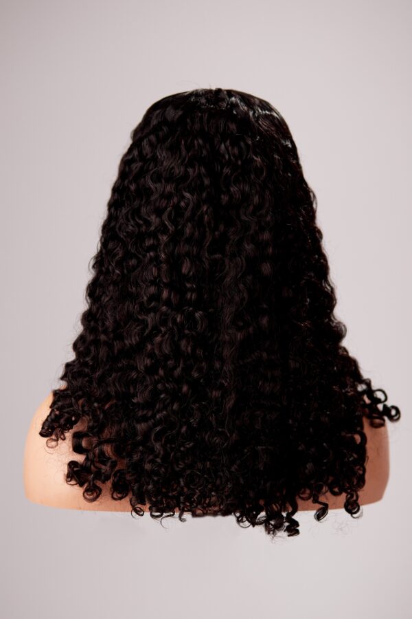 16 inches pixie curl 5by5 closure wig 250g