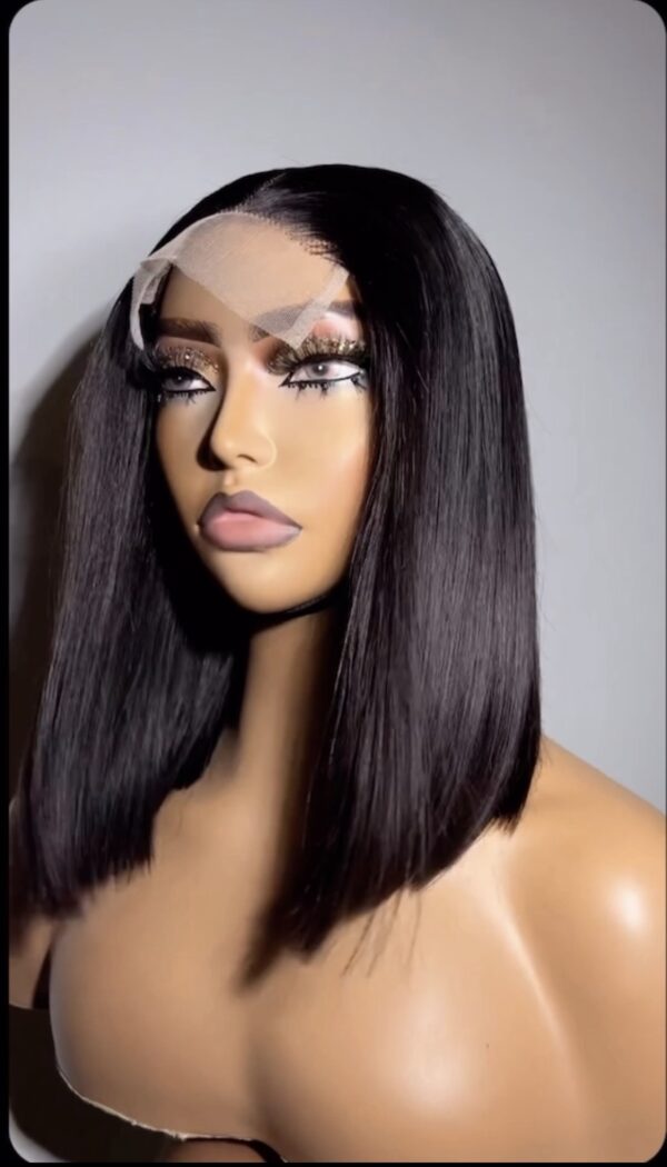 12 inches Sdd human hair 4by4 closure wig