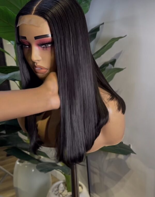 18 inches bonestraight 2by4 & 5by5 closure wig