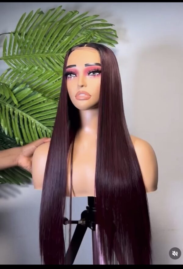 26 inches burgundy bonestraight 2by4