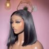 12 inches bonestraight closure wig