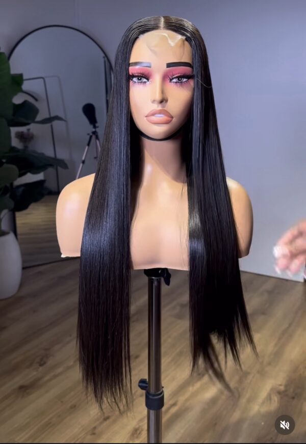 26 inches bonestraight closure wig