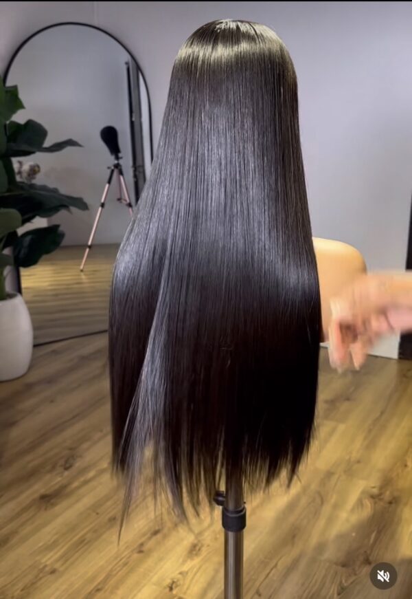 26 inches bonestraight closure wig