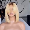 10 & 12 inches Sdd blonde bonestraight closure wig