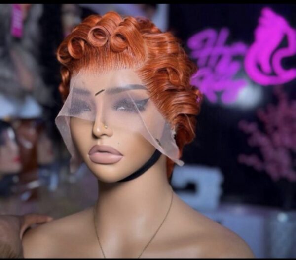 Full frontal pixie cut wig
