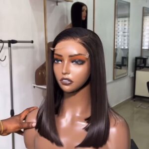 14 inches Sdd bonestraight 5by5 closure wig