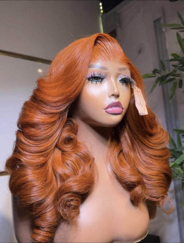 16 inches ginger bounce 5by5 closure wig