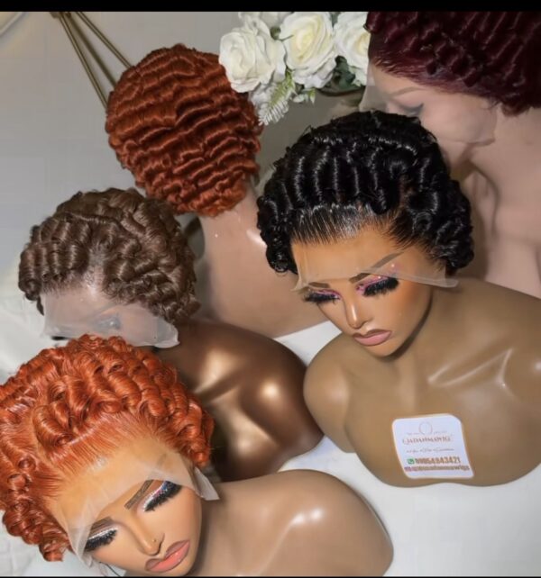 Full frontal pixie cut wig