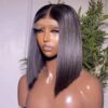12 inches bonestraight closure wig