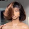 Full frontal layered bob wig