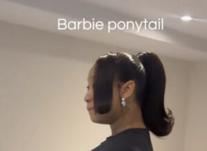 Flip ponytail and bangs